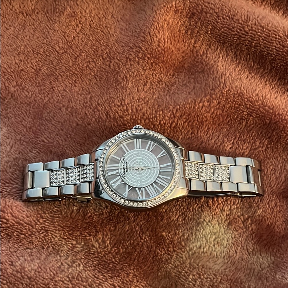 Kenneth Cole Silver Crystal Watch